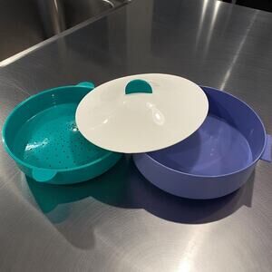 Tupperware Microsteamer Microwave Steamer Rice Veggies Cooker Large 3065A 3066A